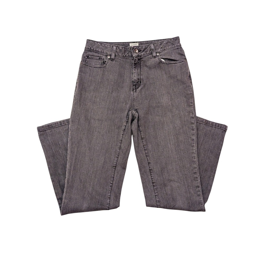 L.L.‎ Bean Women's Classic Fit Gray Stretch Jeans Size 8 Regular Cotton Blend